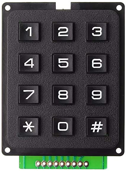 Numeric Module Keypad 4 Keys 4x3 numeric keypad, 12 buttons, 3x4 matrix 69x51mm