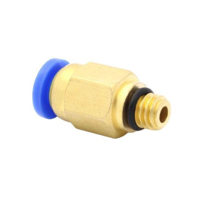 Conector pneumatic PC4 M6 pentru tub PTFE 4mm galben