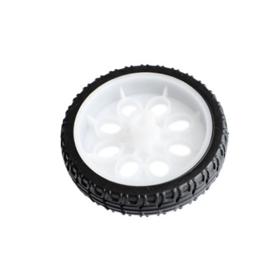 Rubber wheel, 65mm, TT compatible, white