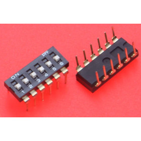 DIP Switch, DP-6P, 2.54mm