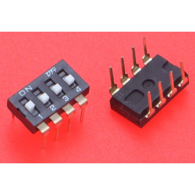 DIP Switch, DP-4P, 2.54mm, black