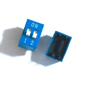 DIP Switch, DP-2P, 2.54mm, blue