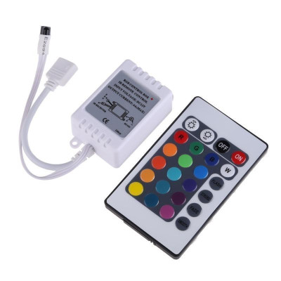 RGB LED vezérlő, 12V, 24 gomb, IR