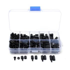 Set suruburi distantieri si piulite M3 nylon 300 buc