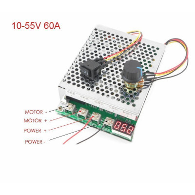 DC 10-55V 60A 3000W motor controller with display