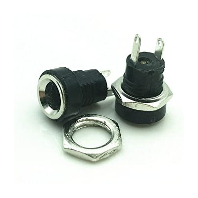 Panelre szerelhető jack dugó, 5.5x2.1mm, DC-022B