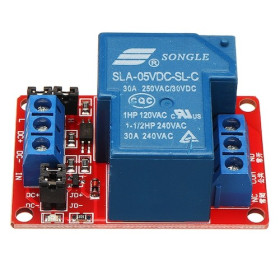 Optocoupler relay module, 1 channel, 12V, 30A, adjustable level