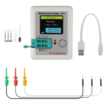 Tester Transistor LCR-TC1 Multifunzione - Display TFT Colorato 1.8", Per Resistori, Condensatori, Transistor - Foto 9