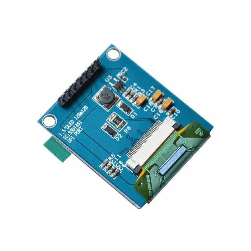 1,5 Zoll OLED Displaymodul I2C/SPI – 128x128 Pixel, 262.000 Farben, SSD135 Treiber, Selbstleuchtend, Hoher Kontrast, Für MP3, Smart-Home-Geräte Und Mehr