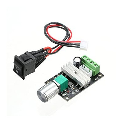 Regolatore di velocità motore PWM, reversibile, con pulsante
