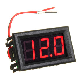 Digitális voltmérő kijelzővel, 4 - 30V, piros