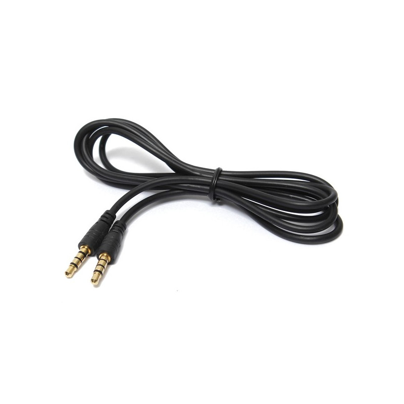 Audio cable male-male 3.5mm 4 pole AUX 1m