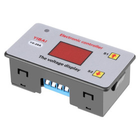 Low voltage control module, panel, battery discharge