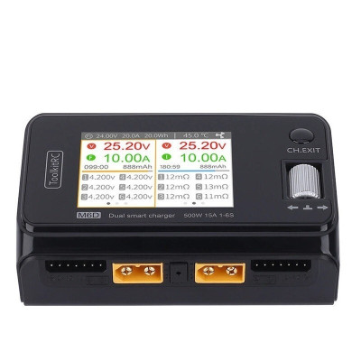 Digital charger with LCD, ToolkitRC, M6D, 500W, 2 channels, 1-6S