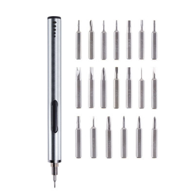 Electric screwdriver set, 4mm bit, Li-Ion, 20 accessories, BST