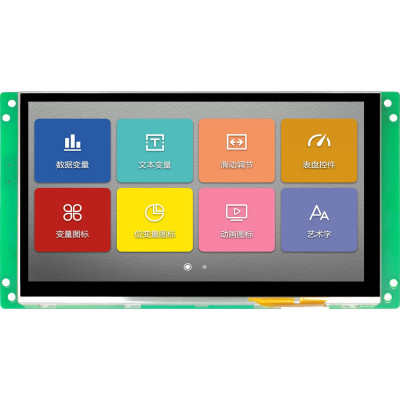 LCD kijelző 7", 800x480, IPS, TFT, kapacitív érintőképernyő