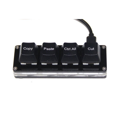 Programmiertastatur, 4 Tasten, RGB-LED, Typ-C