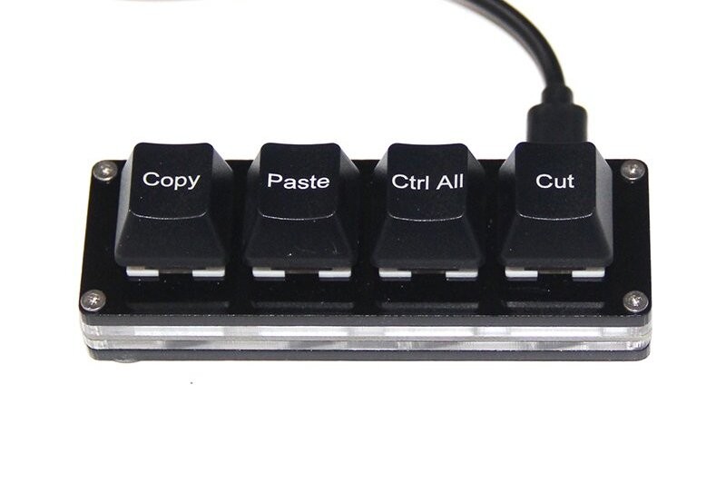 4-key RGB Type-C programmer keyboard compatible with Windows