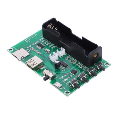 Amplifier module with 18650, PAM8403, 2x5W output, Bluetooth