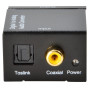 Digital to analog audio converter, coaxial