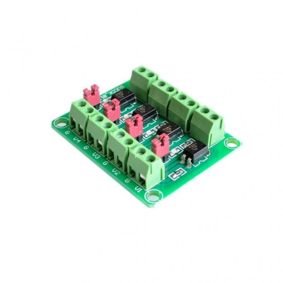 Logic level converter module, with optocoupler, 4 channels