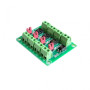 Logic level converter module, with optocoupler, 4 channels
