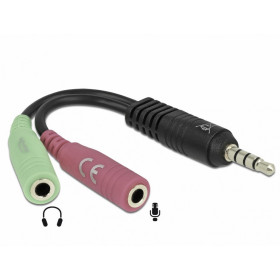 3,5-mm-Audiosteckeradapter, Stecker auf Doppelbuchse, Splitter
