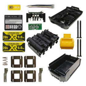 Housing set with support and BMS, DeWalt compatible, 18-20V, 10