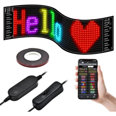 Werbetafelmodul, RGB-Anzeige, 37x9cm, 16x64, Programmierbar per