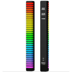 RGB LED sáv, 3D, hangvezérlés, zene, VU mérő, állítható, USB 5V