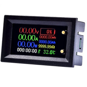 DC monitor modul, 9 az 1-ben, színes kijelző, IPS LCD, 30VDC, 20A