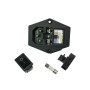 AC 250V socket with switch, IEC320 C14 - AC 01A, fuse, 3 pins