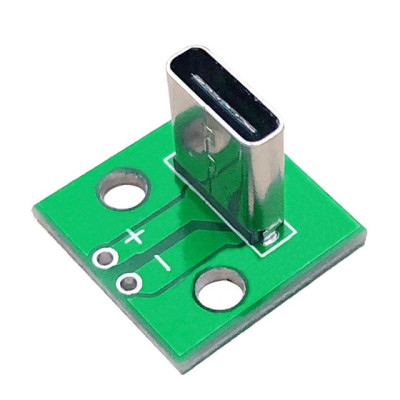 Type-C Female to voltage pins adapter, vertical