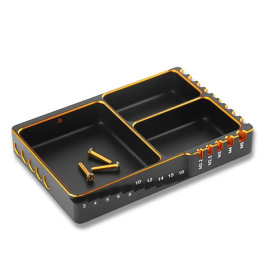 Measuring tray for screw sizes, with compartments, 120x80mm