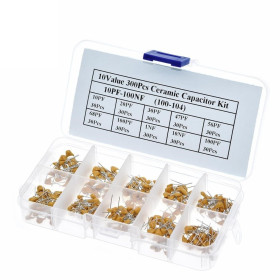 Kit 300 multilayer ceramic capacitors, 10 values, 50V box