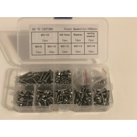 Kit 300 Kreuzschlitzschrauben aus Edelstahl