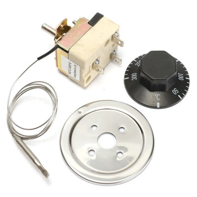 Termostato di controllo rotativo, con sonda, meccanico, 250 V