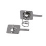 AA battery contact set, flat plus spring