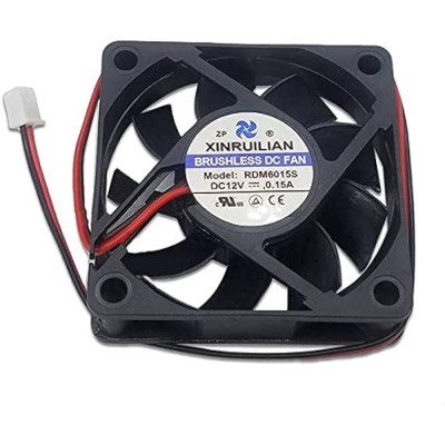 Ventilatore 12V, 60x60x15, 6015, 2 fili