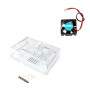 Raspberry Pi 3B ház, 5V-os ventilátorral, átlátszó