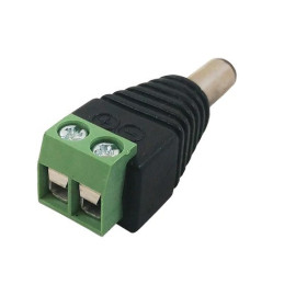 Connector 5.5x2.5mm, with screw, Male