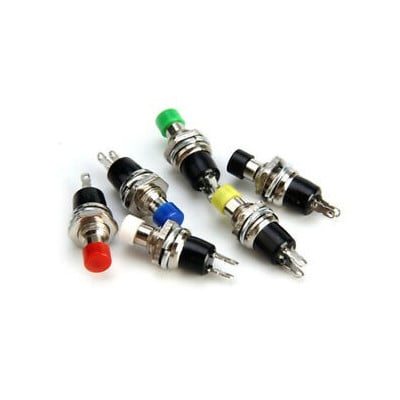 Buton fara retinere, PBS-110, 7mm, NO, diferite culori