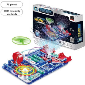 Kit STEM experimente electronice 3688, 91 piese