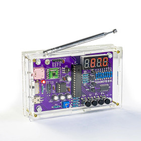 Kit DIY radio FM RDA5807S cu carcasa acrilica