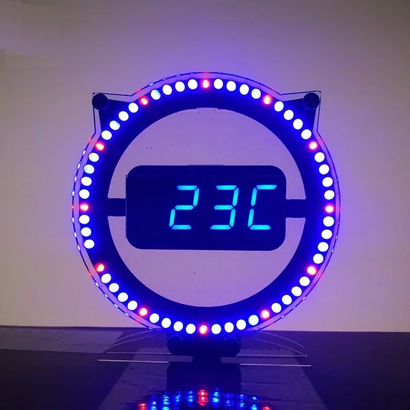 DIY LED alarm clock kit with animations and light sensor 5V USB