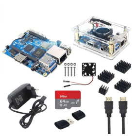 Orange Pi 3 LTS set, AllWinner H6, 8GB EMMC, 2GB LPDDR3