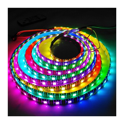 Címezhető LED szalag, RGB, WS2812, 60led/m, 10cm, Fehér