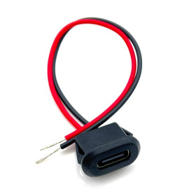 Typ-C-Einbaustecker, weiblich, mit Kabeln