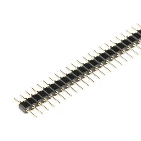 40p Pin Bar, Tata, 2.54mm, round pin, gold plated