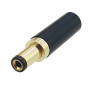 Male plug, Gold plated, 5.5x2.1, 10A